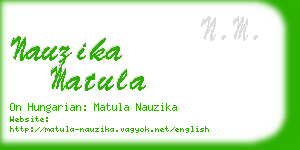 nauzika matula business card